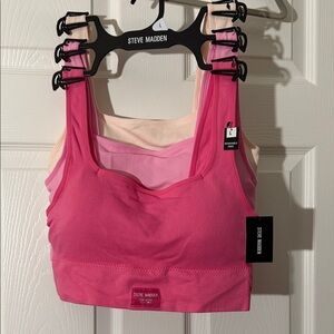 Steve Madden Trio of Sports Bras - size L, NWT